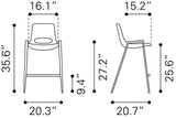 Desi Black Counter Stool (Set of 2)