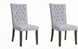 Merel Gray Linen & Gray Oak Side Chair ( Set of 2)