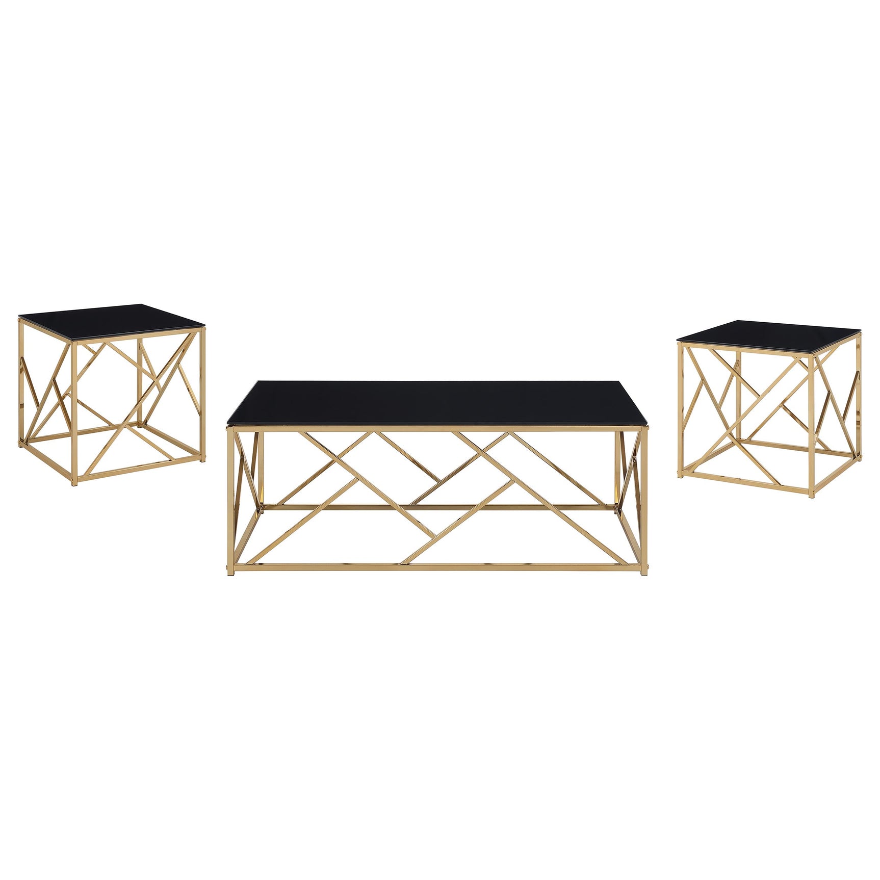 Comisso Gold Coffee Table Set
