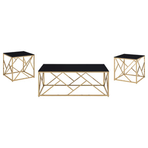Comisso Gold Coffee Table Set