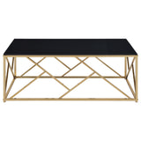 Comisso Gold Coffee Table Set