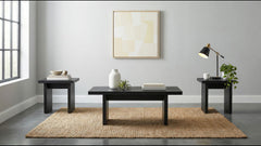 Decker Black 3-Piece Coffee and End Table Set