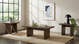 Decker Walnut 3-Piece Coffee and End Table Set