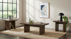 Decker Walnut 3-Piece Coffee and End Table Set
