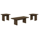 Decker Walnut 3-Piece Coffee and End Table Set