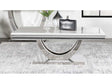 Kerwin White & Chrome Coffee Table - Ornate Home