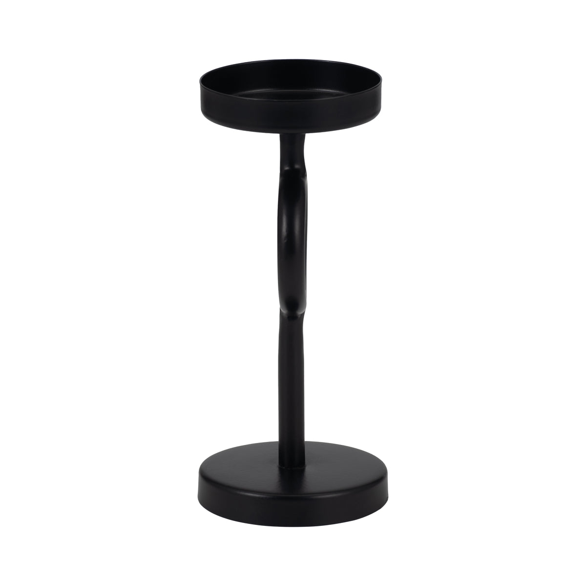 Dolley Black Metal Ring Candle Holder