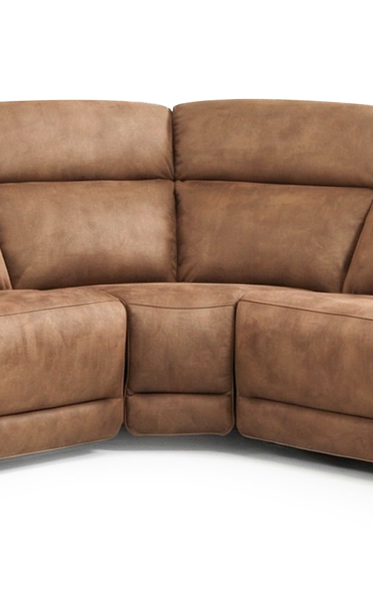 MaxView Media Mocha 6-Piece Power Reclining Sectional with Immersive Sound System