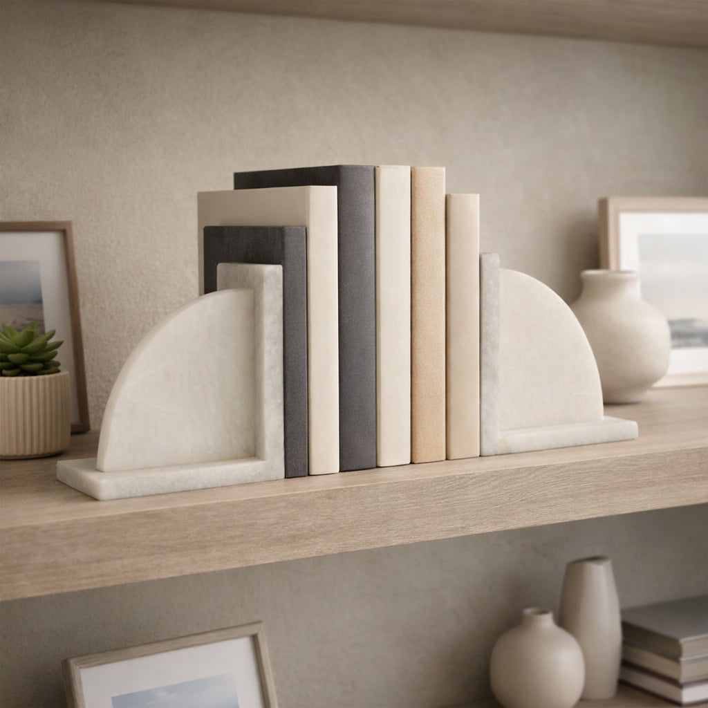 Julianwind White Bookends (Set of 2)