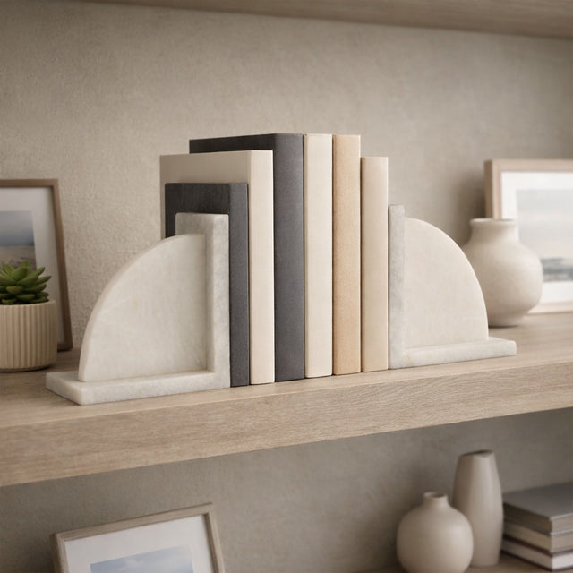 Julianwind White Bookends (Set of 2)