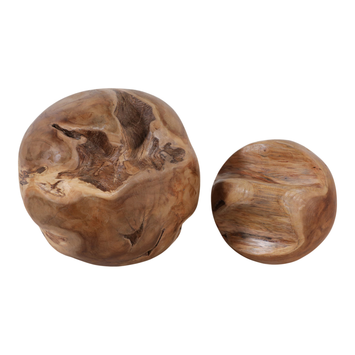Worswick Natural Teak Root Orbs (Set of 2)