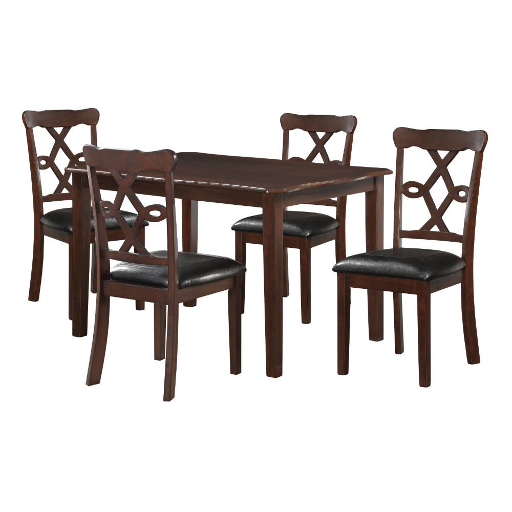 Ingeborg Black/Espresso 5PC Pack Dining Set
