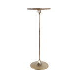 Beaumont Tan/Gold Drink Table with Marble Top
