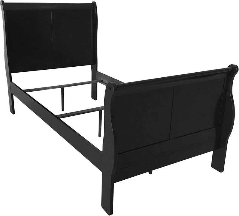 Louis Philip Black Youth Sleigh Bedroom Sets - Ornate Home