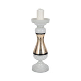 Lafayette White Small Glass Candle Holder