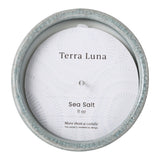 Agra Blue/Ivory Crackle Sea Salt Candle