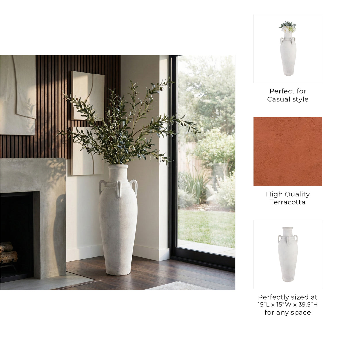 Evertonwell Ivory/White Vase