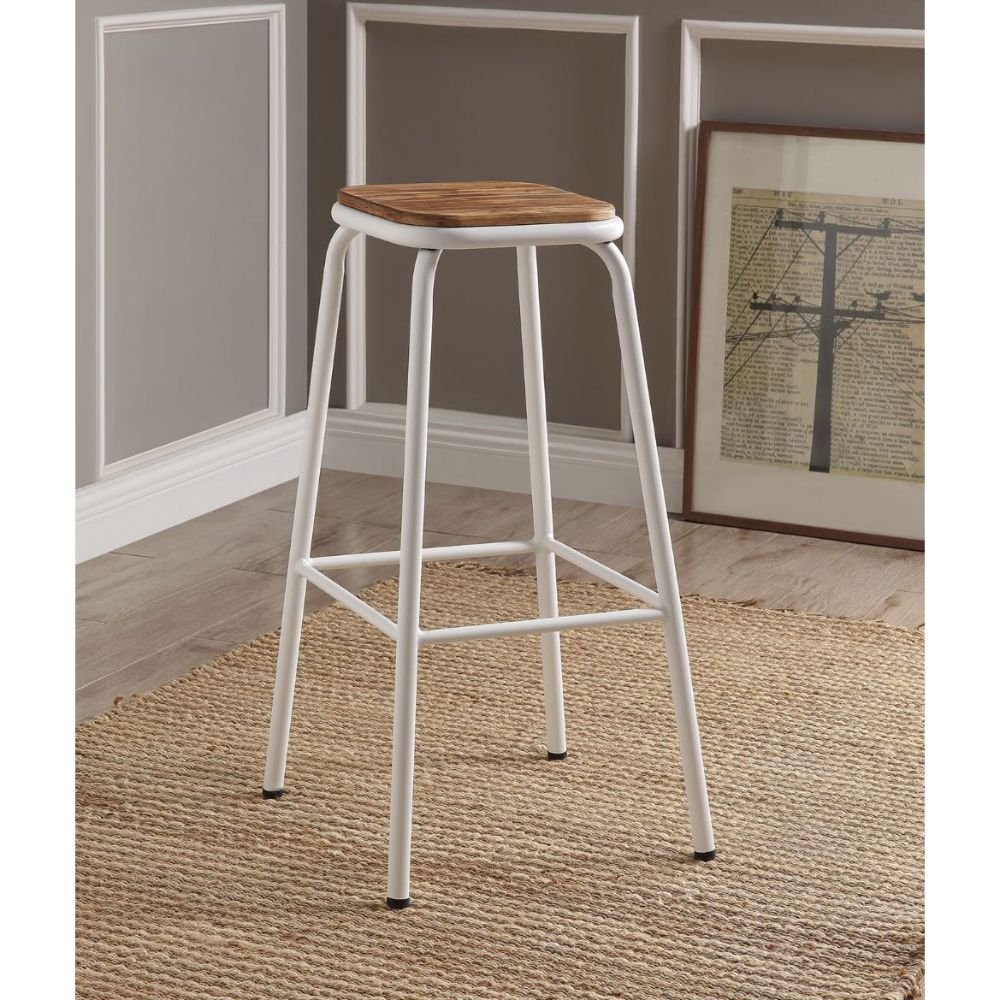 Scarus Natural/White Bar Stool (Set of 2)