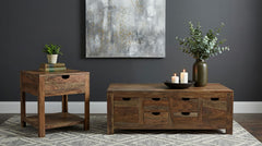 Esther Natural 2-Piece Solid Sheesham Coffee And End Table Set