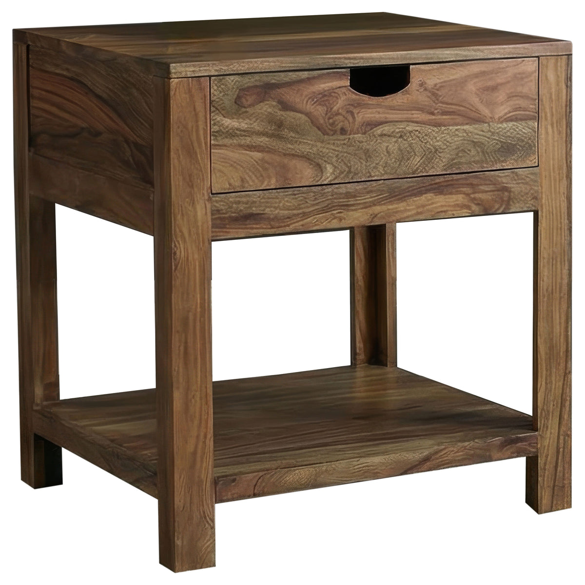 Esther Natural 2-Piece Solid Sheesham Coffee And End Table Set