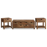 Esther Natural 3-Piece Solid Sheesham Coffee And End Table Set