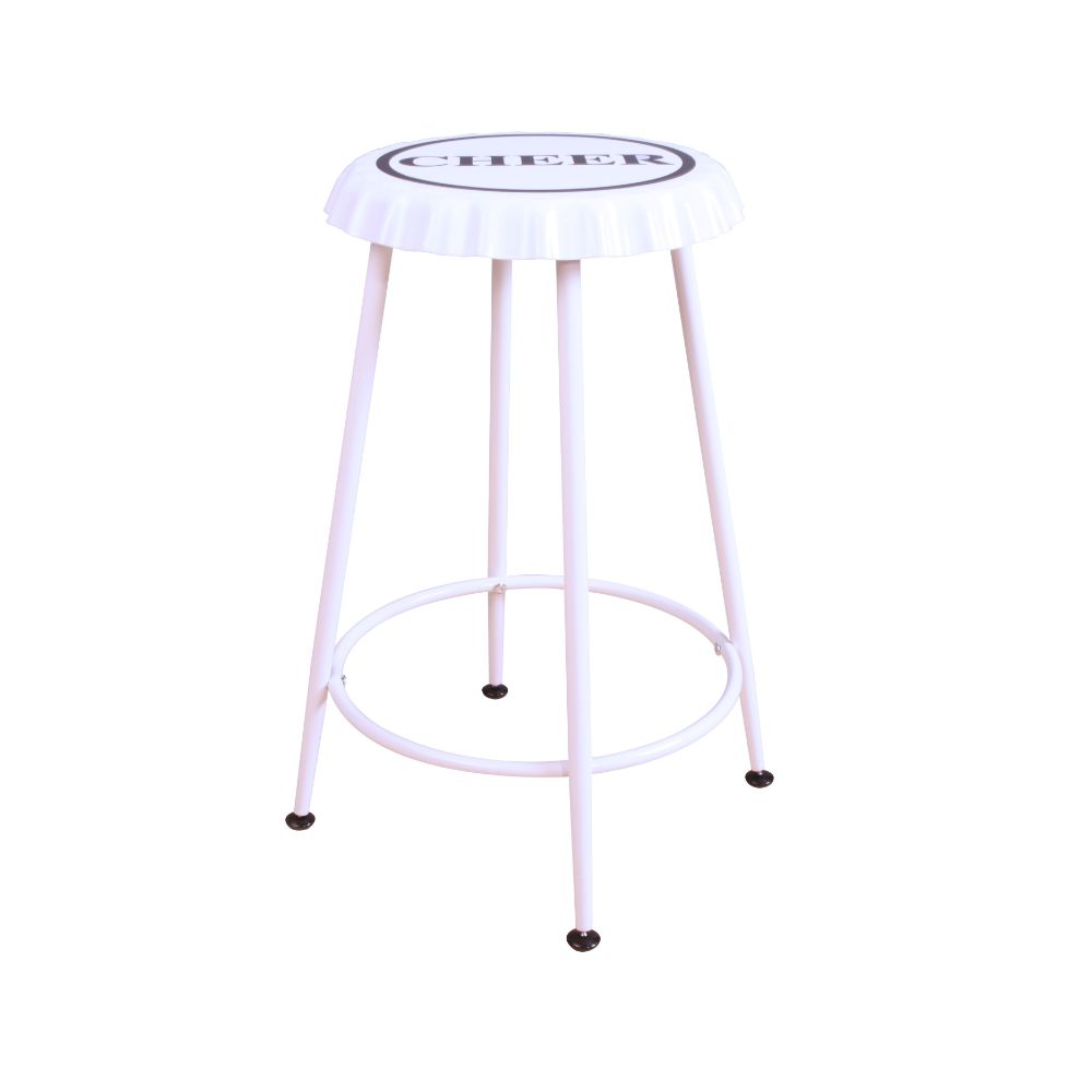 Mant White Stool (Set of 2)