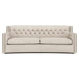 Candace White/Cream Sofa Without Pillows