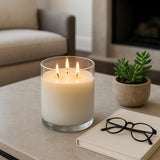 Isleford Clear Jasmine Frosted Glass Candle