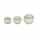 Crabtree Dark Sage Green Ceramic Orbs (Set of 3)