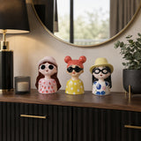 Winnetka Multicolor Colorful Girl Figures (Set of 3)