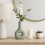 Parkwood Dark Sage Ceramic Open Cut-Out Nomad Vase