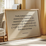 Think on These Things Philippians 4:8 Print