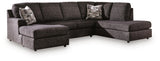 Coralene Onyx 2-Piece Sectional with Right-Arm Facing Chaise