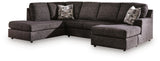 Coralene Onyx 2-Piece Sectional with Left-Arm Facing Chaise