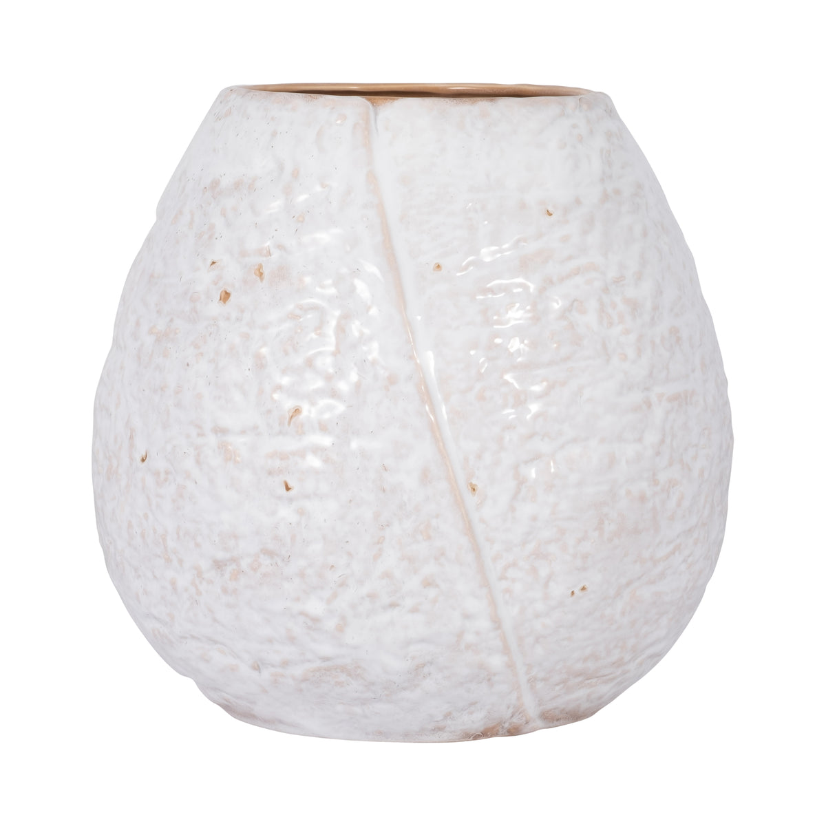 Forbestown Ivory Ceramic Round Vase