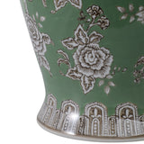 Eldredport Green/Brown/White Large Chinoiserie