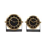 Glastonley Black/Gold Clock