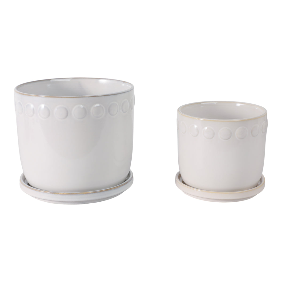 Lintonmore White Planters (Set of 2)