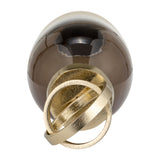 McAvoy White/Gold Small Glass Bottle with Sphere Lid