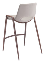 Desi Beige & Walnut Counter Stool (Set of 2)