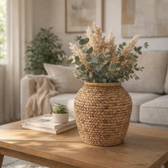Ettersburg Natural Woven Water Hyacinth Floor Vase - 23750-01