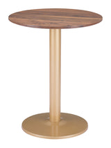Alto Brown & Gold Bistro Table