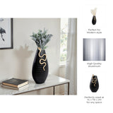 Lucashaven Black/Gold Large Vase