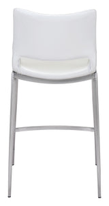 Ace White & Silver Counter Stool (Set of 2)