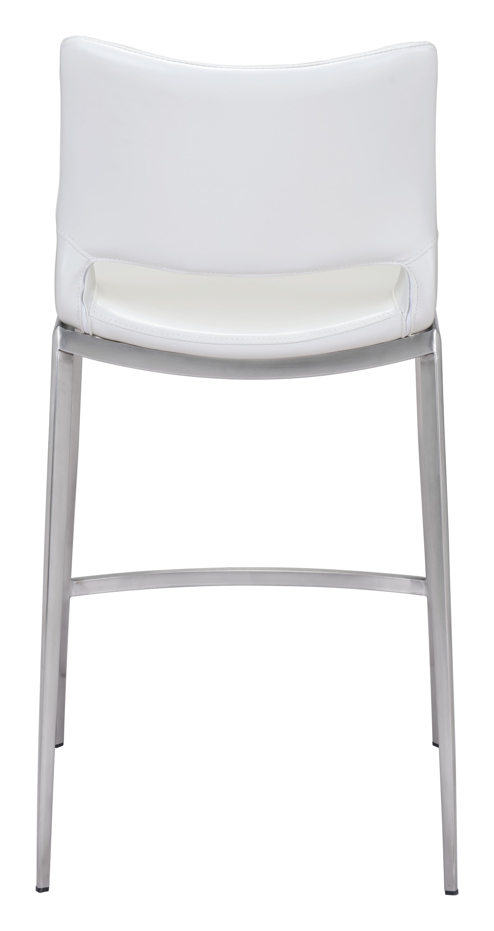 Ace White & Silver Counter Stool (Set of 2)