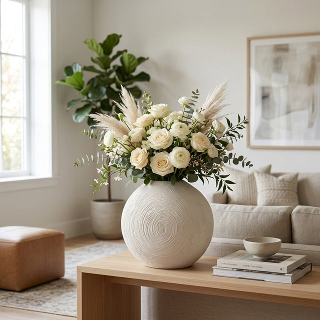Erwinholm White/Ivory Large Vase