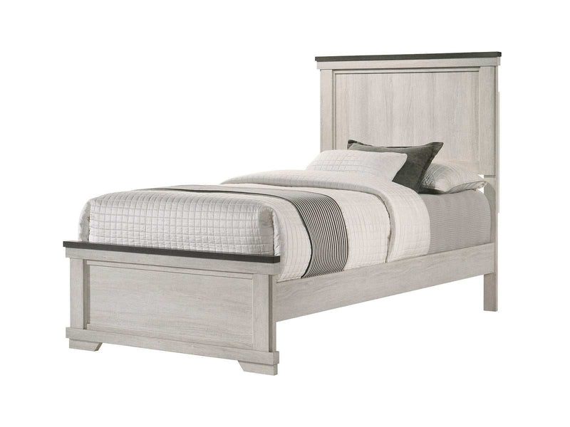 Leighton Two Tone Twin Panel Bed - Ornate Home