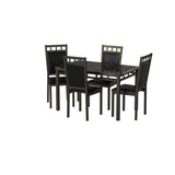 Olney Brown 5-Piece Pack Dinette Set Faux Marble Top