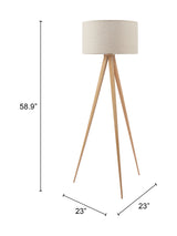 Imperial Beige & Natural Floor Lamp