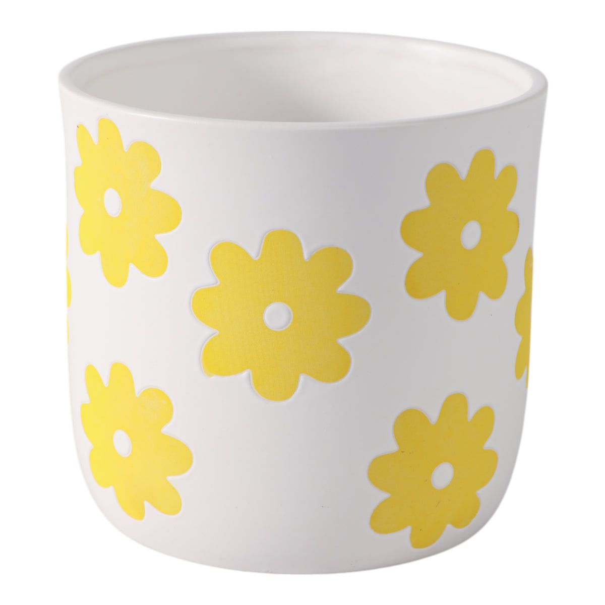 Beldenton White/Yellow Planter